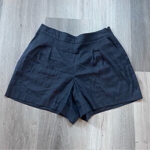 Cuyana Linen Tailored Shorts Navy XL Minimalist Capsule Wardrobe